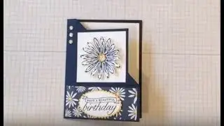 Corner Fold Delightful Daisy Birthday Card