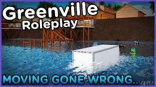 Our Moving Truck Falls Into Lake After a TRAGIC House Fire!! | Greenville Roleplay ROBLOX