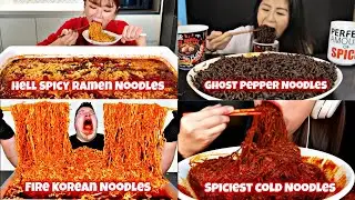 SPICIEST🔥 NOODLES IN THE PLANET Eat By Mukbangers!🥵🌶️🔥🔥