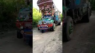 Dangerous Overload Truck Driving in Climbing Steep Hills Extremely Slippery