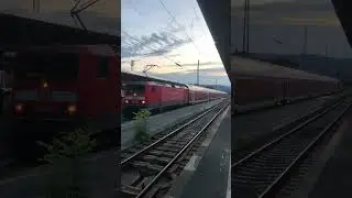 Немецкий двухэтажный поезд прибыл на вокзал / A German double-decker train arrived at the station