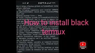How to install black termux #BLACK TERMUX