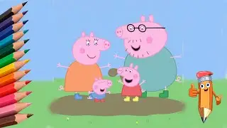 How to draw Peppa Pig's Family