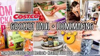 NEW HOUSE COSTCO GROCERY HAUL & HOMEMAKING MOTIVATION :: CLEAN with ME & ORGANIZE
