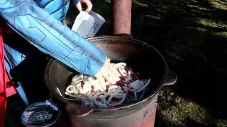 Готовим в казане. Хашлама из баранины.
