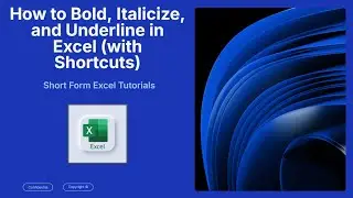 How to Bold, Italicize, and Underline in Excel (with shortcuts in 63 seconds)