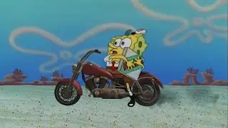 The Nice Bike getting a pizza from Spongebob