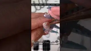 ⋆｡˚⋆౨ quick tutorial 03 seashell toe nails🐚 ৎ⋆˚｡⋆