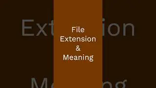 File Extension Meaning #shortsvideos  #rathodsoftware #fileextensions