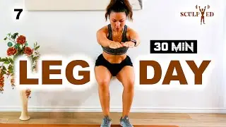 30 Min High Energy TOTAL LOWER BODY WORKOUT | Day 7 in the Sculpted Series