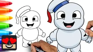 How To Draw Mini Stay Puft Marshmallow | Ghostbusters