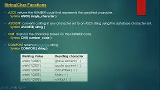 String Functions in Oracle SQL