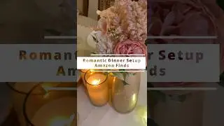 Valentine day dinner table setup | Romantic dinner | Candle light