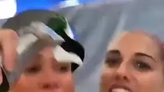 ALEX MORGAN CHAMPAGNE CUMSHOT ON THE FACE