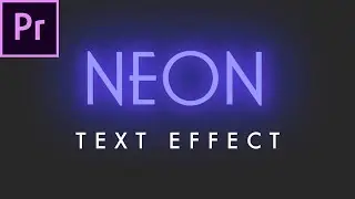 RETRO NEON Text Effect in Premiere Pro (How To without plugins) | Easy Tutorial