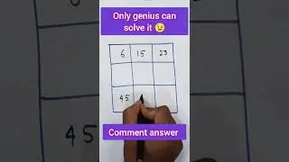 puzzle for genius only #mathpuzzle #canyousolve #youtubeshorts #math #shorts #viral
