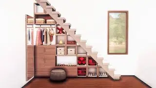 Under Stairs Storage- The Sims 4 Tutorials (NO MODS & NO CC 