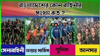 বাংলাদেশে কোন বাহিনীর সংখ্যা কত জানুন ২০২৪ | সেনাবাহিনী | নৌবাহিনী | পুলিশ | বিমানবাহিনী |