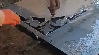 High quality cnc plasma cutting of door sheet