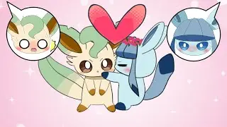 【ポケモンアニメ】大胆なミニグレイシアとミニリーフィアに気まずくなる大人たち！