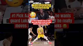 AJ Dybantsa says he WANTS to guard Luka 👀 