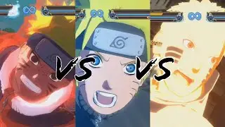 Naruto X Boruto STORM Connections - Kid Naruto VS Teen Naruto VS Adult Naruto Moveset Comparisons
