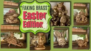 Faking Brass "Easter Edition" Thrift store items into beautiful, vintage Easter decor