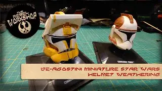 DeAgostini miniature star wars helmet weathering.