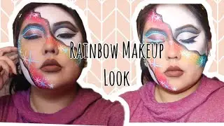 RAINBOW MAKEUP LOOK 🌈🌈🌈🌈