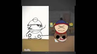 why are u blinking so much? // (aren't a ship) процесс анимации #blinking #southpark #shorts