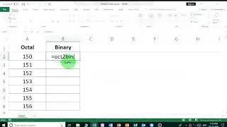 How to convert octal to binary in Excel