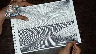 3D Line Illusion Step By Step Drawing | Easy Drawing Doodle Art 
