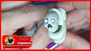 Лепим Skibidi Toilet Sceleton. Скибиди Туалет Скелет из пластилина. Видео Лепка у Романа