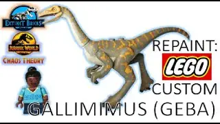 GALLIMIMUS JURASSIC WORLD CHAOS THEORY LEGO CUSTOM  DINOSAUR - CHICKENMIMIC- галлимим