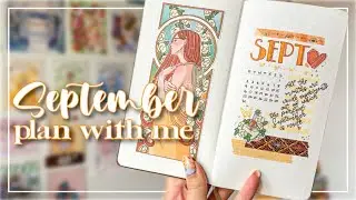 SEPTEMBER 2024 PLAN WITH ME | Art Deco Goddess Bullet Journal Theme