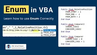 Enum In VBA:  Learn to use them correctly.
