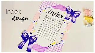 How to make index page/ Index design for project / How to make index in project file/ School project
