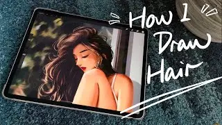 Art Log | How To Draw Hair | Character Drawing | Fruit Tea | Normal Speed Drawing Process