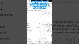#tutorial Cara membuat nomor halaman di Google docs #shorts #short #shorttutorial #googledocs