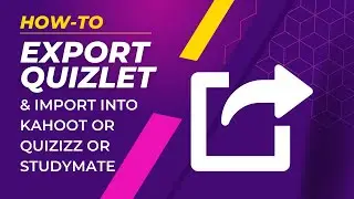 How to Export Quizlet into Kahoot, Quizizz, or StudyMate