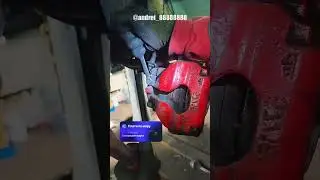 A car mechanic showed the easiest and fastest way to unscrew a rusted fitting.