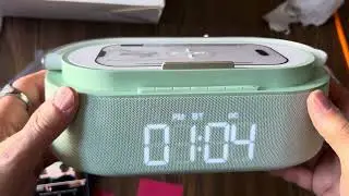 Cool Multifunction Wireless Charger Speaker Alarm Clock Radio night light phone stand from Amazon!