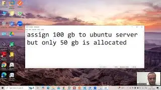 assign 100 gb to ubuntu server but only 50 gb is allocated
