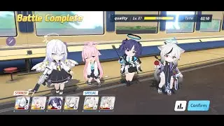 Blue Archive - Trip Trap Train EX 3* clear (130s) with Azusa/Hoshino/Yuuka/Kokona + Himari/3* Nagisa