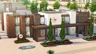 Modern Willow Creek Hospital 🏥 The Sims 4  Speed Build | No CC​