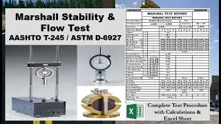 Marshall Stability & Flow Test AASHTO T-245 | ASTM D-6927