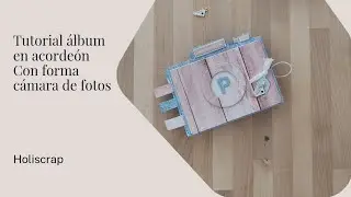 Álbum acordeón con forma de cámara de fotos