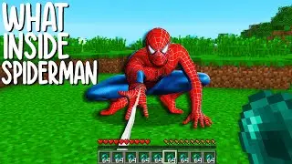 its SPIDER-MAN but WHAT INSIDE the SUPERHERO in Minecraft ??? @TeslaMAGA @bananadude9218 @Lemon__Craft