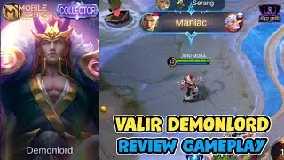 VALIR NEW SKIN DEMONLORD - REVIEW GAMEPLAY MOBILE LEGENDS 2021