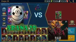 Raid Shadow Legends Guia tutorial Araña Normal Etapa 20